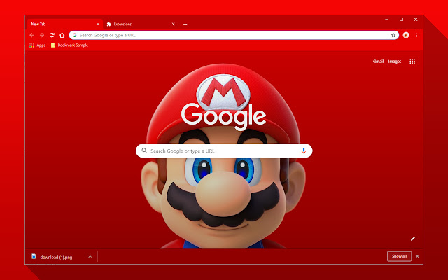 [NJB] Mario Red Color, игровая тема из интернет-магазина Chrome, которая будет работать с OffiDocs Chromium онлайн